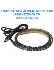 USB Strip 30 LED luce calda...