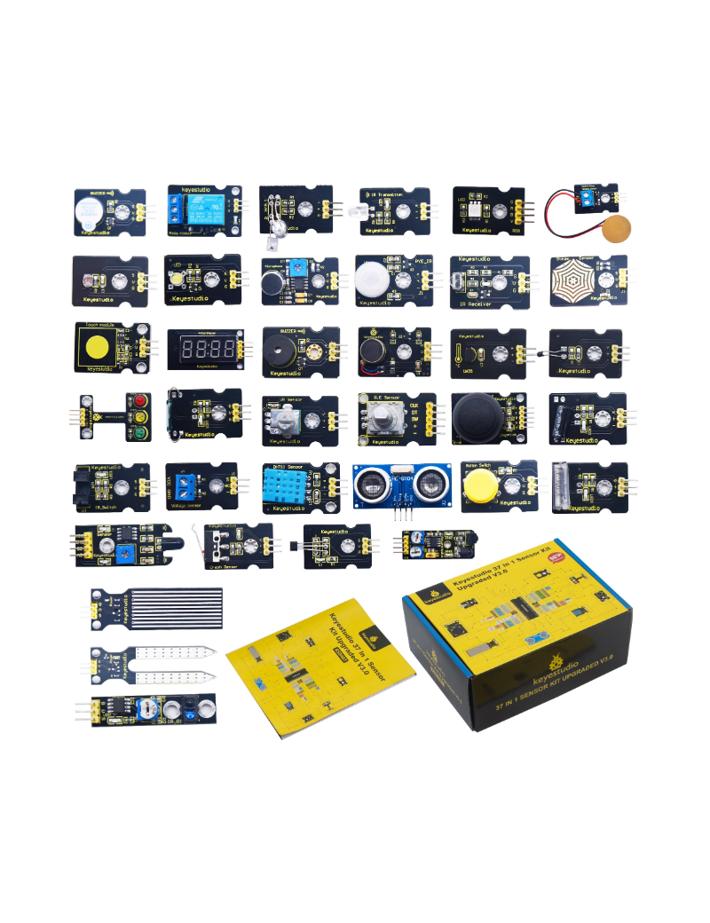 NEW Keyestudio 37 in 1 Sensor Kit Upgrade V3.0 +Gift Box for Arduino starter Kit W/37 projects Tutorial/STEM Kids programing NEW Keyestudio 37 in 1 Sensor Kit Upgrade V3.0 +Gift Box for Arduino starter Kit W/37 projects Tutorial/STEM Kids programing