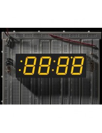Yellow 7-segment clock...