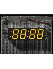 Yellow 7-segment clock...